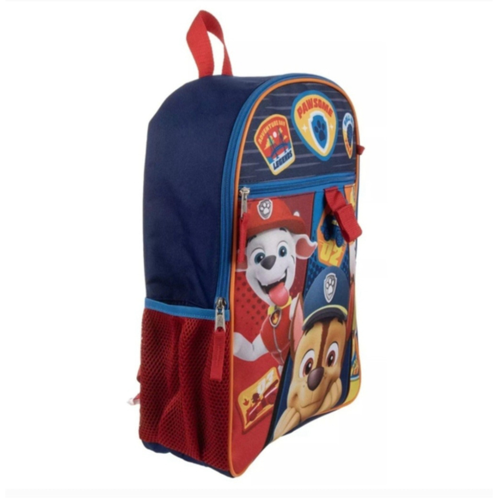 Paw Patrol Backpack Set 5 Piece 16" Backpack Lunchbox Case Keychain Carabiner - Picture 8 of 13
